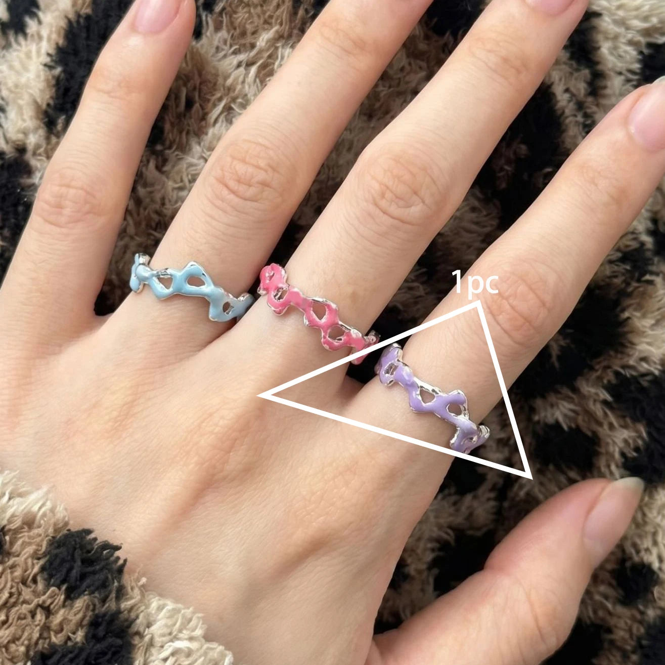 PANJBJ 925 Sterling Silver Golden Flower Rings For Women Drip Glaze Plant Irregular Adjustable Sweet Jewelry Gift Dropshipping