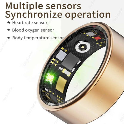 Smart Ring for Men Women Bluetooth Monitor Blood Heart Rate Blood Oxygen Monitor Smartring Multi Sport 5ATM Waterproof 2026 New