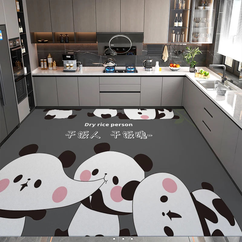 Modern Minimalist Balcony Washable Carpet Large Area Non-slip Floor Mat Anti-oil Anti-fouling Kitchen Rugs Home Pvc Leather Rug