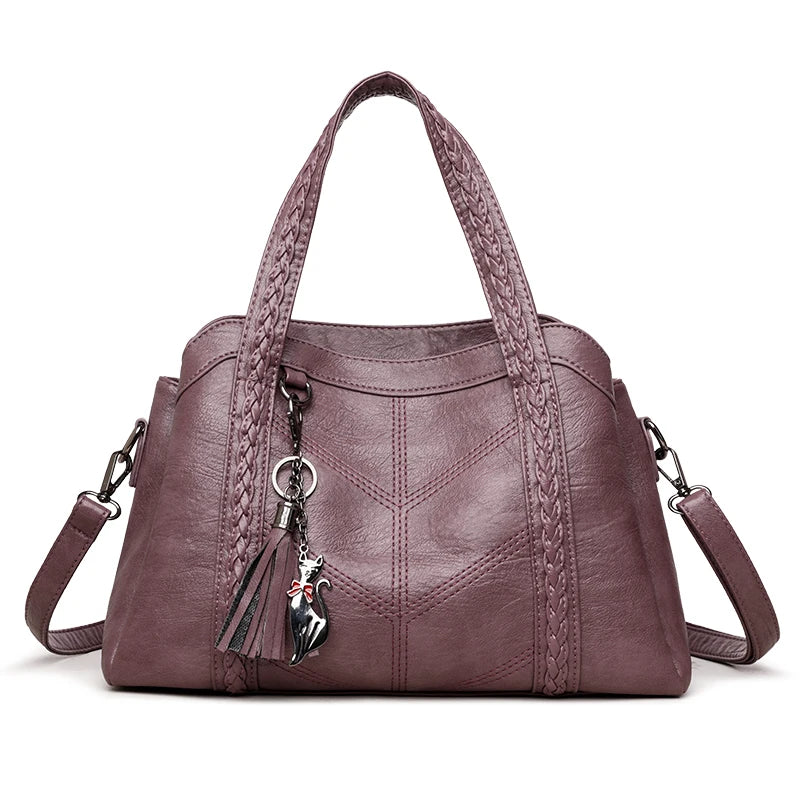 Elegant Women PU Leather Handbag Multiway Shoulder Bag Crossbody Purse for Ladies Stylish Top Handle Satchel Work Office Bag New