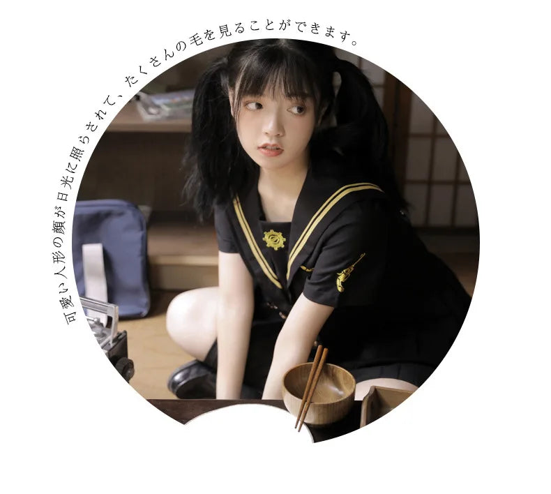 Japanese School Uniforms Student Plus Size S-3xl Student Girls Costume Cute Women Sexy JK Suit Sailor Blouse Pleated Skirt Set