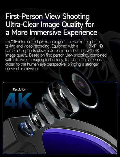 AI Smart Glasses To Take Photos Videos 800W HD Camera Intelligent Translation Photo-taking And Object Recognition Smart Glasses
