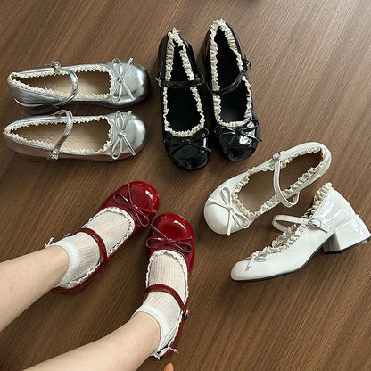 Silver French Ballet Shallow-mouthed High Heels for Women, New Summer Height-increasing Single Shoes with Skirts in 2025