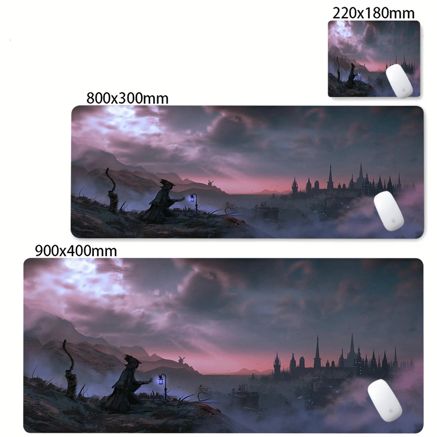 Cool New Bloodborne Gamer Play Mats E-sports Mousepad Large Gaming Mouse Pad Keyboards Table Mat Office Accessories Desk Rug