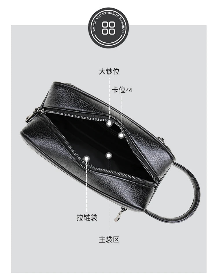 Men's Clutch Bag Fingerprint Lock Anti-theft Large Capacity Clutch Bag Wallet Business Men's Bag