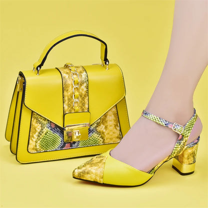 2025 Italian Shoe and Bag Set for Party In Women Luxury Shoes Women Designers Nigerian Women Party Pumps High Heels Sexy Ladies