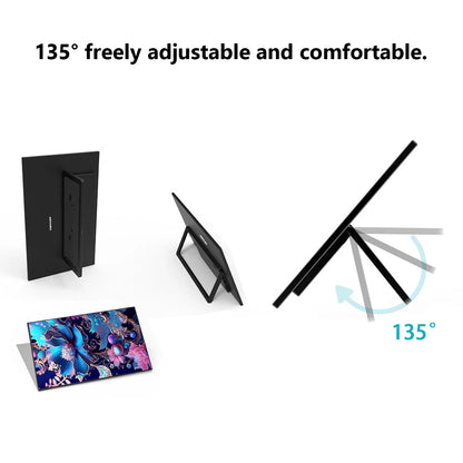 SIBOLAN 23.8" 4K Portable Monitor UHD 3840*2160 100%sRGB External Gaming Screen USB C LS Stand VESA for Mini PC Laptop MAC