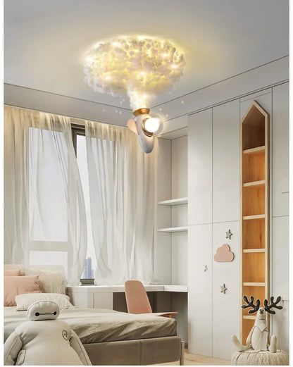 2025 Rocket Astronaut Ceiling Light For Bedroom Study Kids Nursery Modern Creative Led Cloud Led Lights Boys Children Room Light