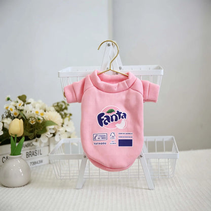 Trendy Printed Pet Sweatshirt Soft Breathable Puppy Shirts Multi Color Cute Outfit For Small Dogs Cats Spring Autumn Daily Wear