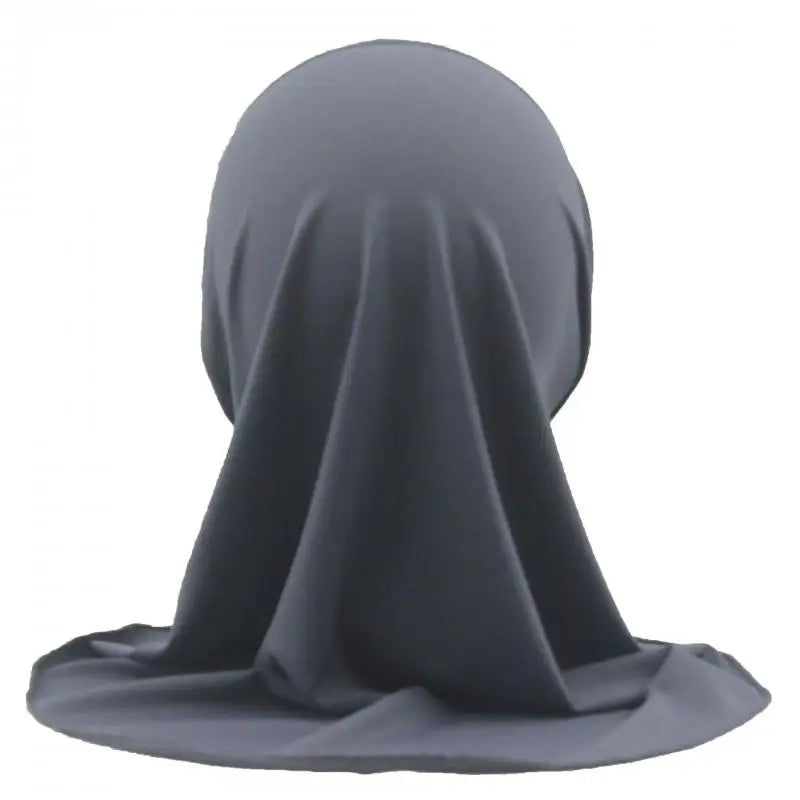 Kids Islamic Hijab Arab Girls Muslim Turban Scarf Shawls Cap Solid Color Fit 2-6 Years Old Children Wear Directly Instant Hijab