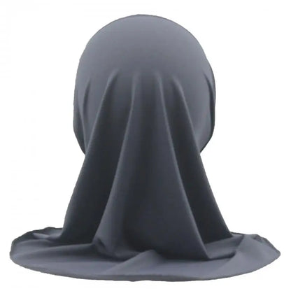 Kids Islamic Hijab Arab Girls Muslim Turban Scarf Shawls Cap Solid Color Fit 2-6 Years Old Children Wear Directly Instant Hijab