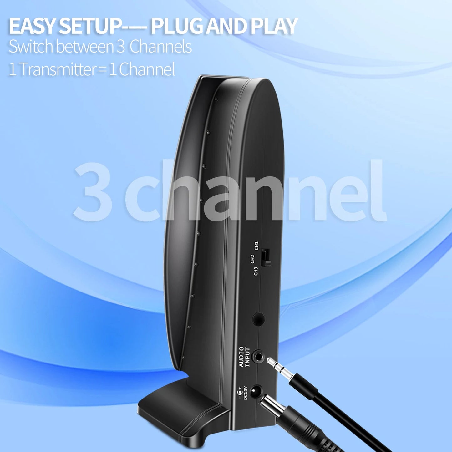 LED Transmitter Silent Disco Headphones for Quiet Events Parties Meetings Yoga - Adjustable Volume Wireless Music Headsets