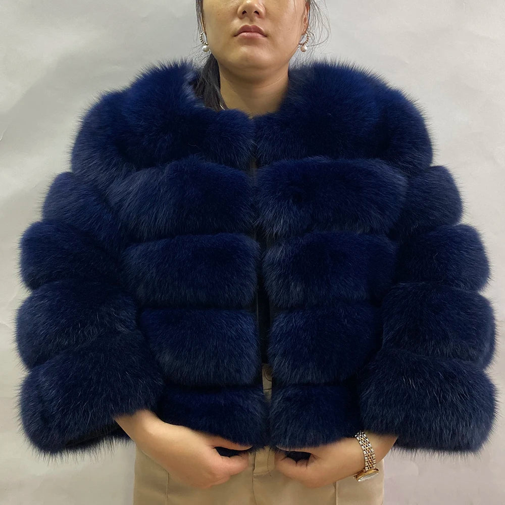 Winter Women's Cold Coat Top Fox Jackets For Women clothing Natural Real fox Fur Jacket Coats For Women Fur Jacket In Promotion