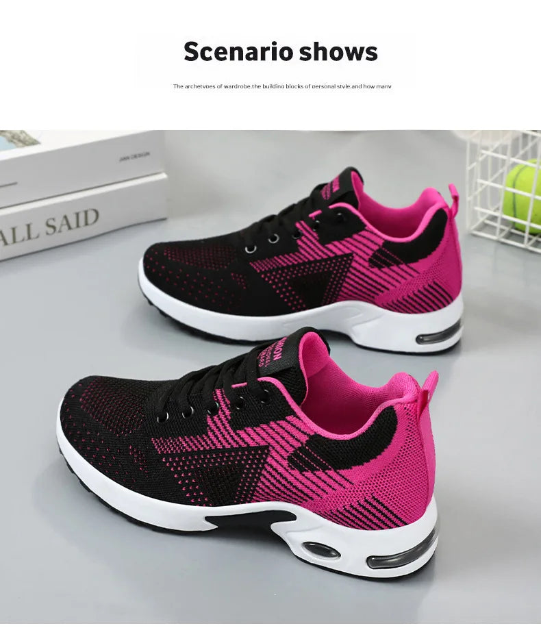 Women Platform Casual Sneakers Shoes Mesh Breathable Running Shoes Chunky Summer Sports Tenis Shoes 2025 Luxury Vulcanize Shoes