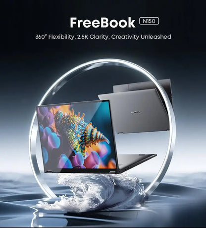 CHUWI FreeBook 2-in-1 Laptop IntelN150 13.4'' Touch 2.5K Screen 16GB LPDDR5 RAM 512GB SSD WiFi6 BT5.2 Convenient Office Notebook