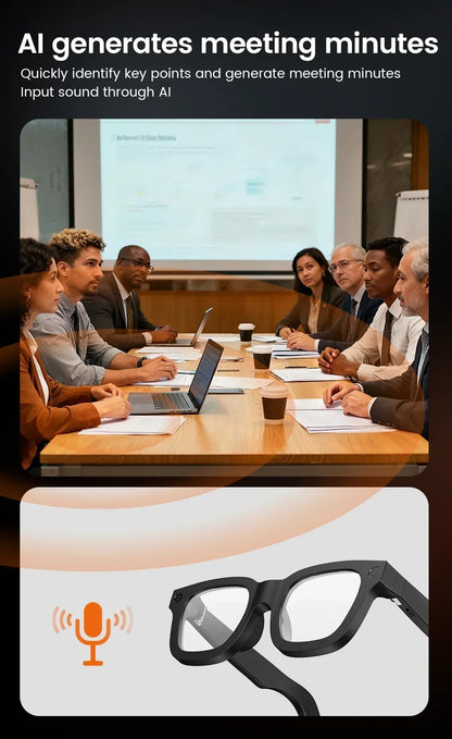 New Smart Glasses E02C Electrochromic Lenses 800W HD Camera AI Interaction Voice Assistant Simultaneous Translation Smartglasses