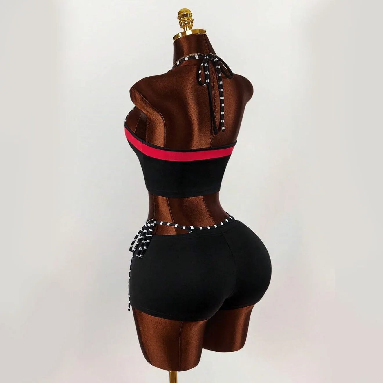 2026 new summer American retro sports Y2K hanging neck shorts two-piece set punk street trend fashion ins personality spicy girl