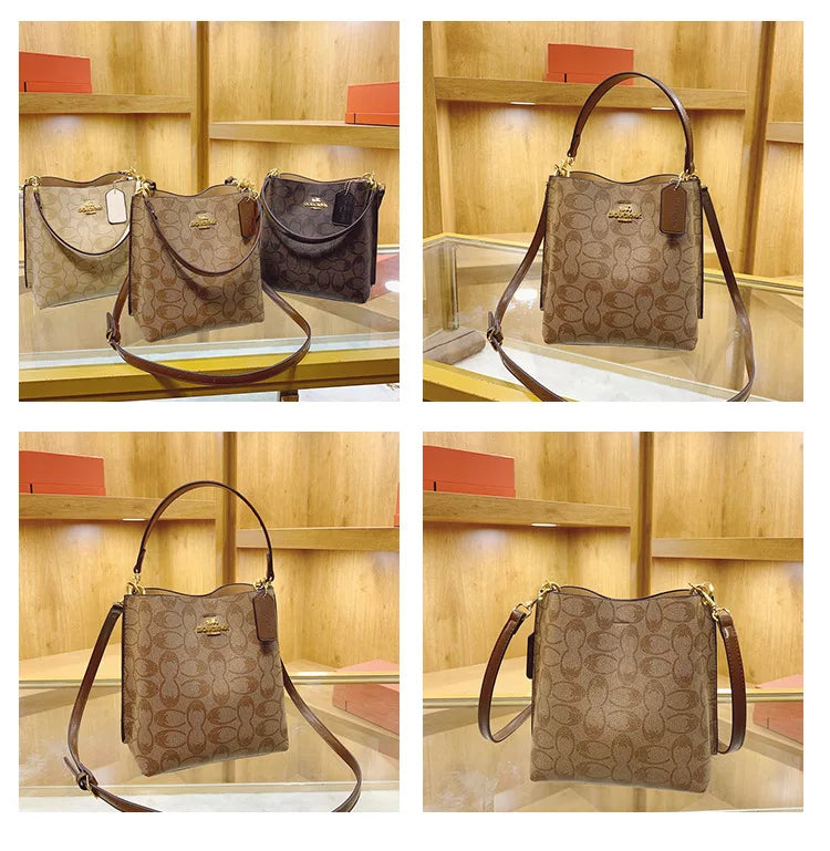 Advanced Women's Bag 2026 New Fashion Luxury Retro Large Capacity Bucket Bag Versatile Single Shoulder Crossbody Bag Trend