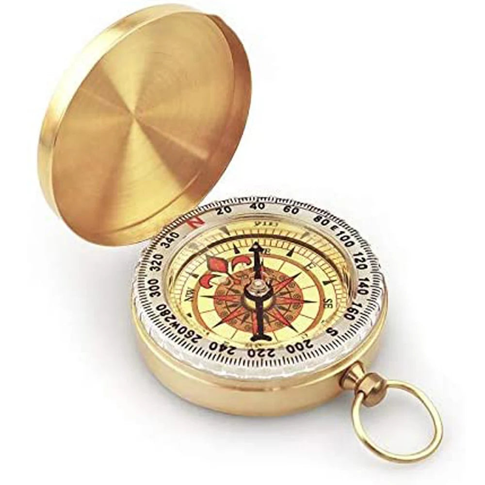 Glow-in-the-Dark Metal Pocket Compass | Camping Survival & Hiking Navigation |  Hiking Compass