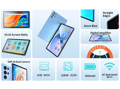 2025 New Upgraded Pad 10.1 Inch Android Tablets Octa Core 6GB RAM 128GB ROM Dual Network WiFi Dual Cameras Tablet PC 6000mAh