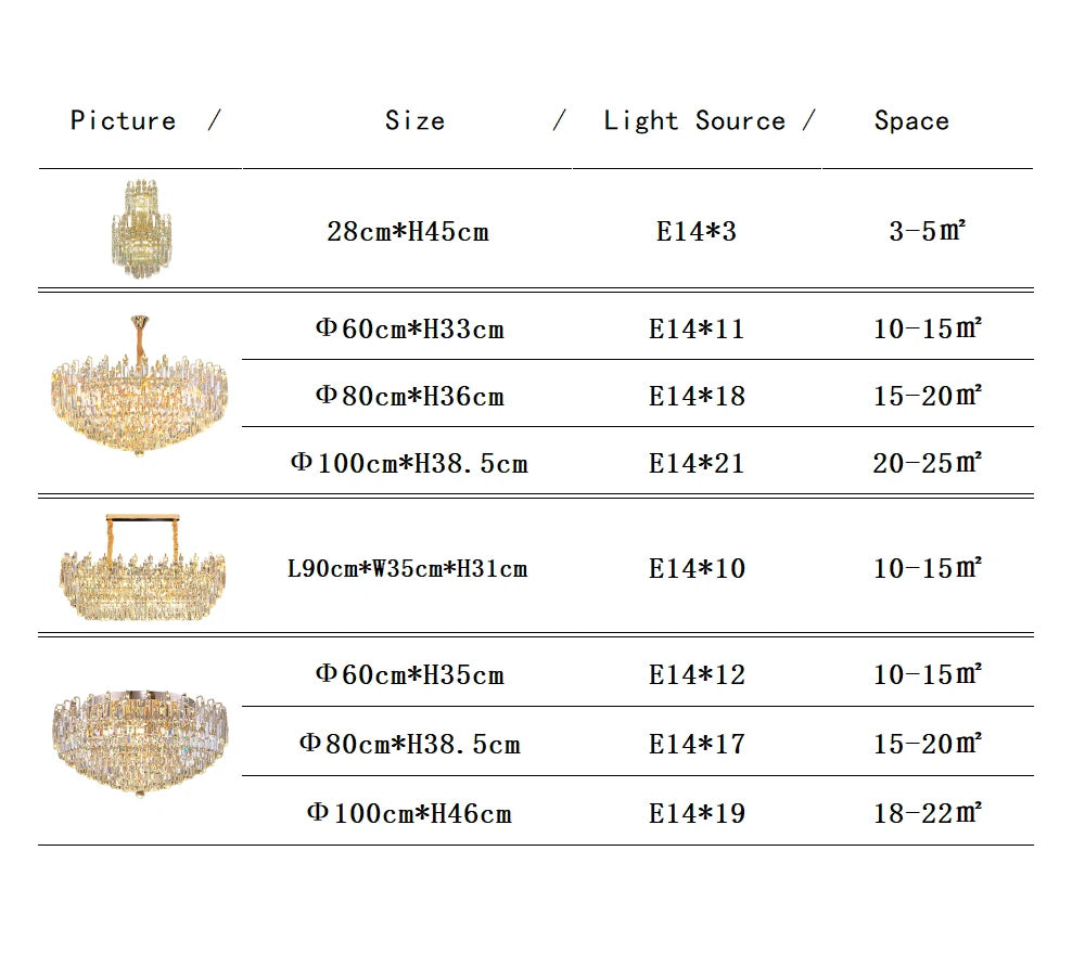 Modern Crystal Pendant Luxury Ceiling Chandelier LED Hanging Lamp for Living Dining Room Bedroom Home Decor Gold Luster Lighting