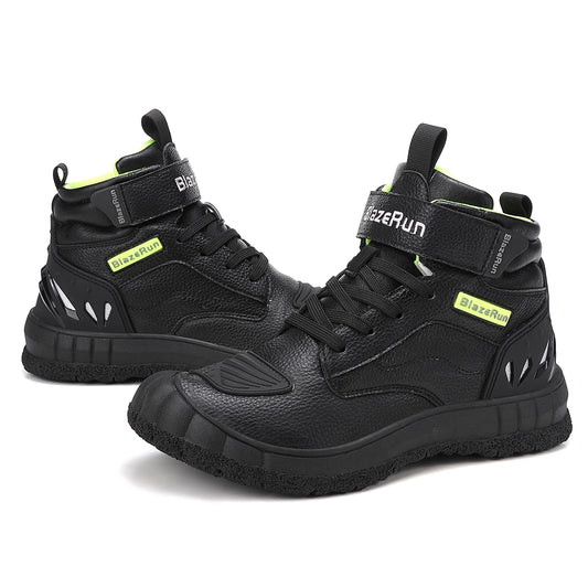 New Motorcycle Boots Men Leather Motos Breathable Anti Slip Wear-resistant Riders Boots Motorbike Racing Ankle Length Shoes