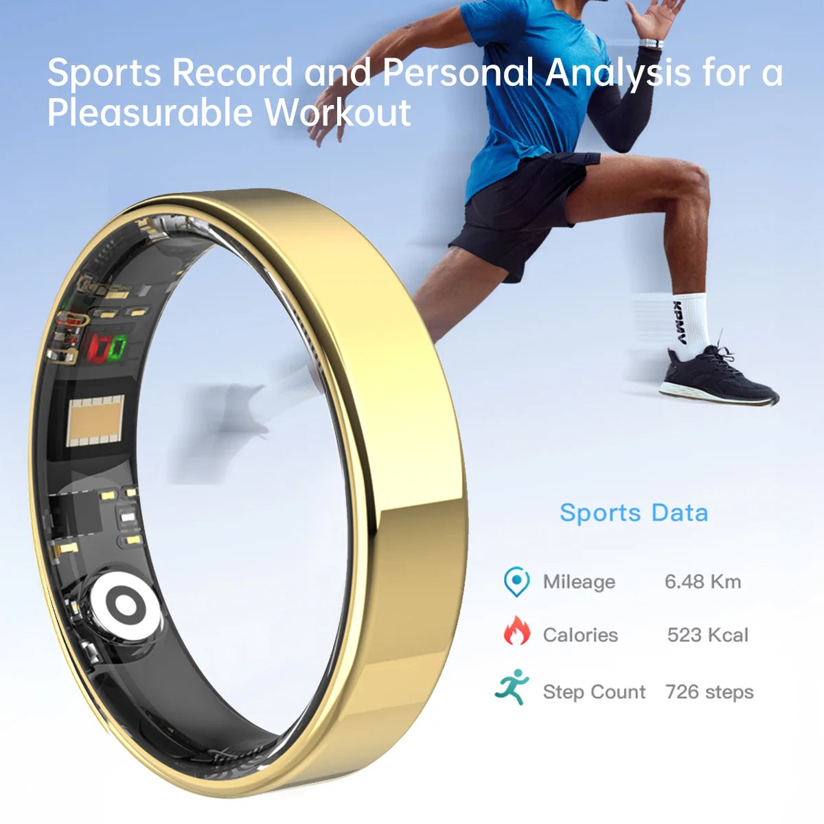 2026 Smart Ring Heart Rate Blood Pressure Monitor Health Ring 5ATM Waterproof Bluetooth Call  Men Women For Gifts