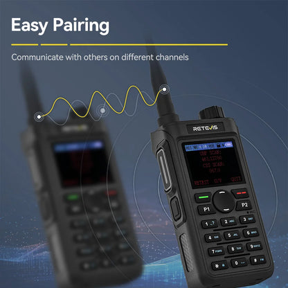 Retevis C62/C2/C22 Walkie Talkie Long Range Communication Radio VHF UHF Ham Radio Station Noise Reduction Group Call Camping