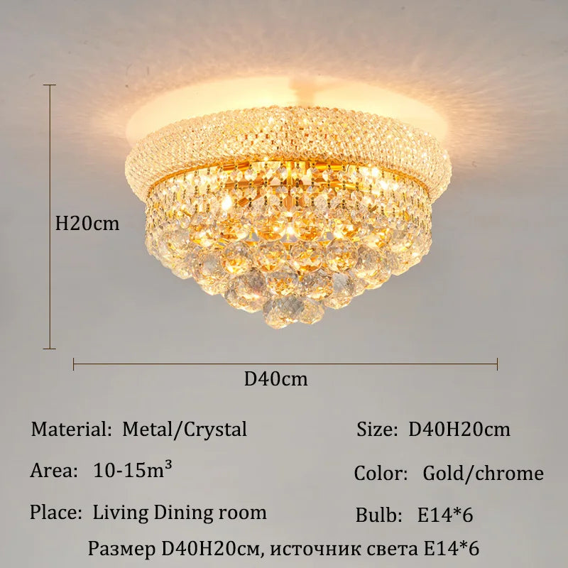 Luxury Crystal Led Ceiling Lights for Living Room Modern Ceiling Chandelier Dining Room Chandeliers Lighting Lamps Ceilings Lamp