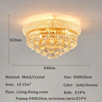 Luxury Crystal Led Ceiling Lights for Living Room Modern Ceiling Chandelier Dining Room Chandeliers Lighting Lamps Ceilings Lamp