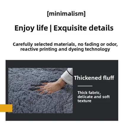 Nordic Ins Wind Tie-dye Gradual Change Silk Plush PV Plush Living Room Coffee Table Mattress Bedside Bedroom Dining Room Carpet