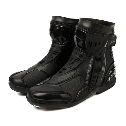 Motorcycle Riding Boots Men Sport Racing Short Boots Riding Shoes Touring Moto Riding Gear Four Seasons