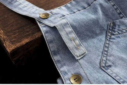 Denim Jumpsuits for Women Oversized Playsuit Denim Pants Loose High Waist Trousers Overalls for Women Clothes One-pieces XT1586