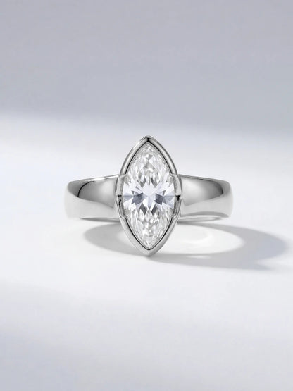 925 Sterling Silver 6*12mm Shining Glossy Marquise Zircon Ring for Women Engagement Wedding Luxury High Quality Fine Jewelry