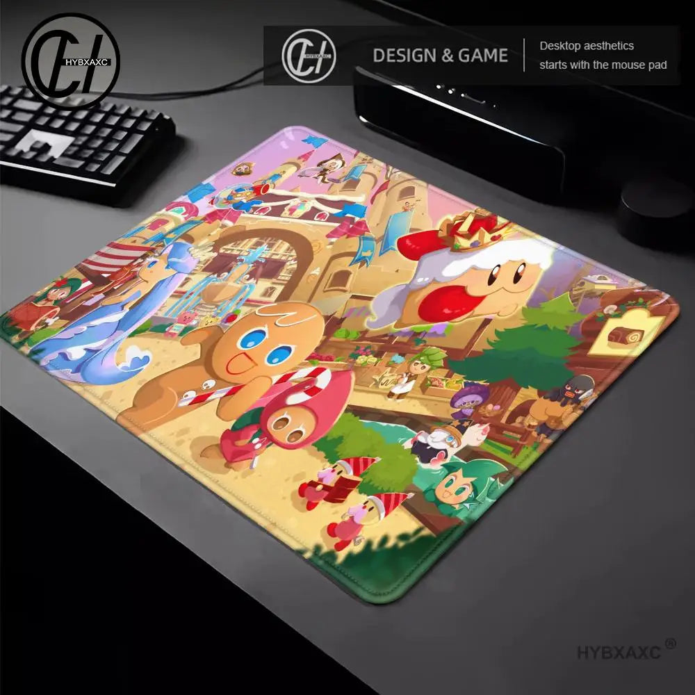Anime Mousepad Cookie Run K-Kingdom MousePad Gaming Accessories Non-Slip Desk Mat Gamer Pc Cabinet Mouse Pad Laptop Carpet Mats