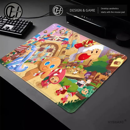 Anime Mousepad Cookie Run K-Kingdom MousePad Gaming Accessories Non-Slip Desk Mat Gamer Pc Cabinet Mouse Pad Laptop Carpet Mats