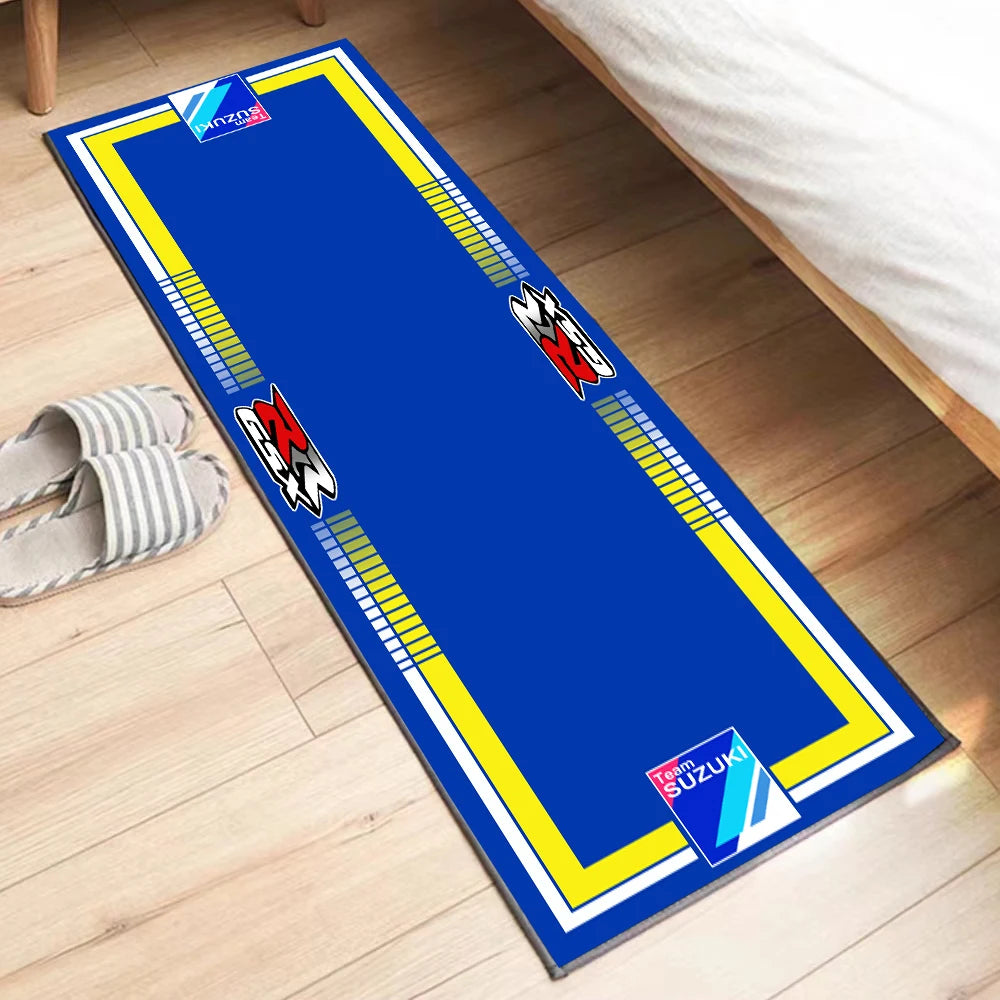 Suzuki Motorcycle Display Carpet Work Floor Mat Garage Racing Moto Electric Vehicle Mats Entrance Doormat Bedroom Decoration Rug