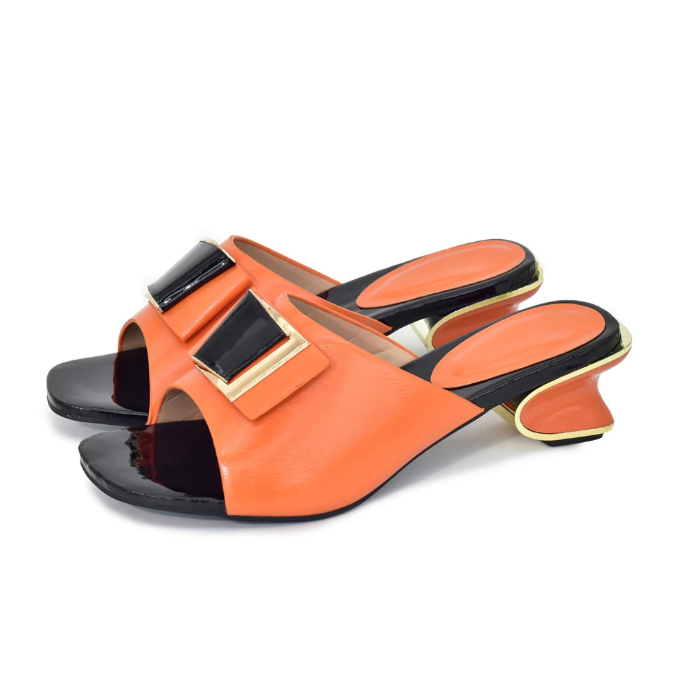 New Arrival African Women Wedding Shoes Decorated with Rhinestone Italian Pumps Women Shoe Ladies Sandals with Heels Party Pumps