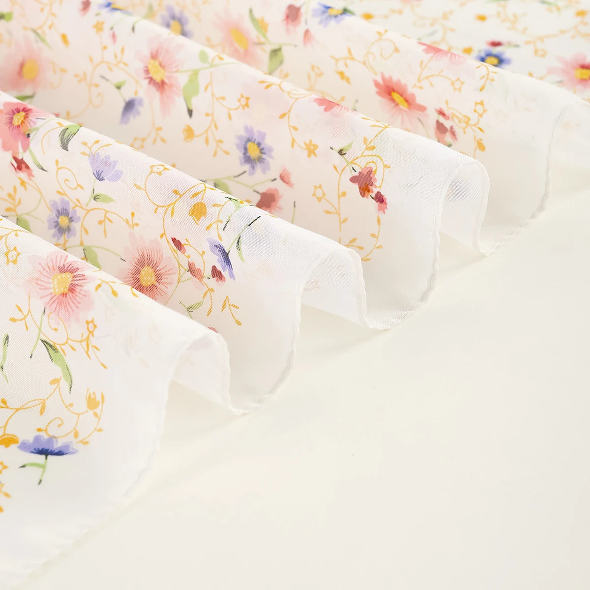 Summer Floral Printed Scarf Elegant Lightweight Chiffon Silk Shawls Travel Beach Sunscreen Towel Fashion Headband Turban