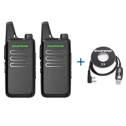 2 STUKS Mini Walkie Talkie BF-T20 Portable Two Way Radio Opladen USB VOX Voor UHF 400-470MHZ Lange Afstand Communicatie Radio Up