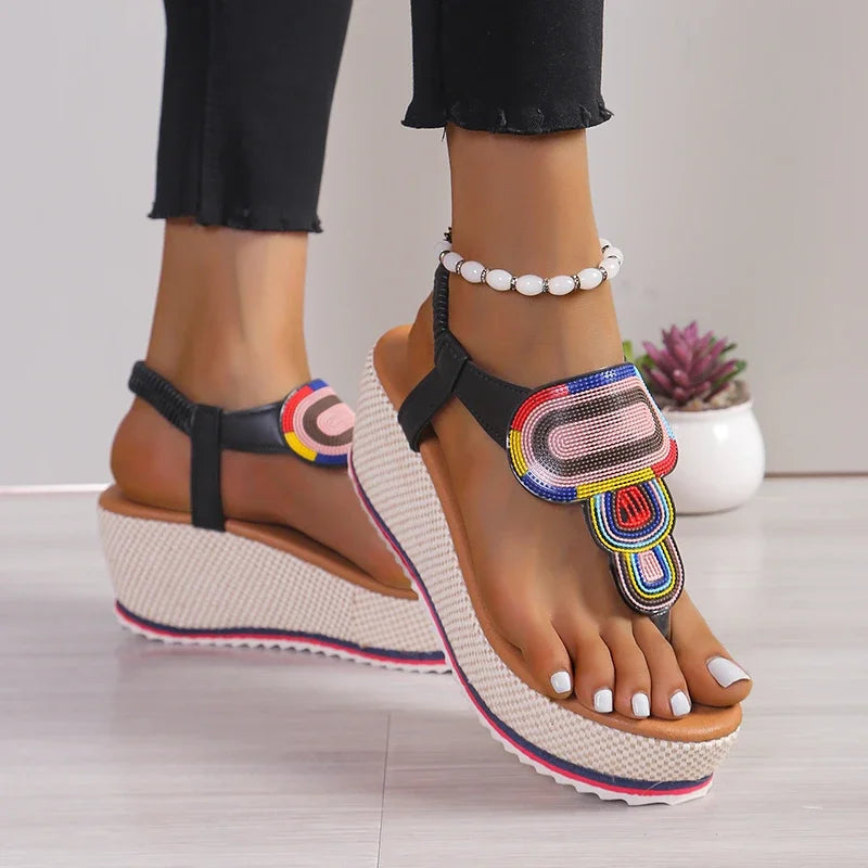 Women Sandal 2024 New Summer Fashion Shoes for Women Plus Size Open Toe Wedges Sandals Women Luxury Designer Platform Sandals