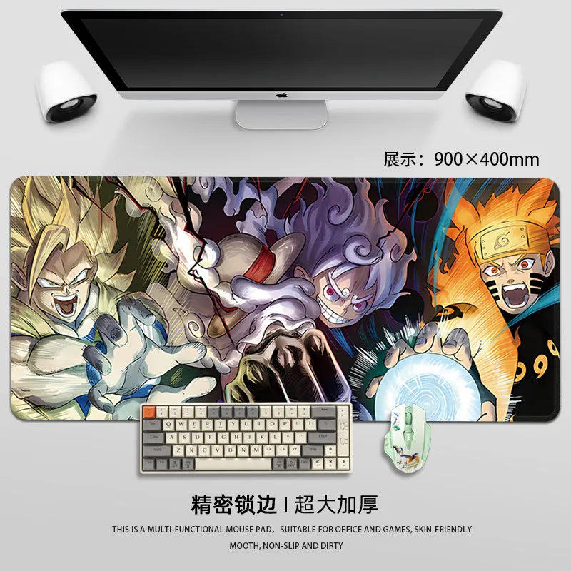 Man Mouse Pad Dragon Ball Mouse Pad Son Goku Printing Pattern Large Gaming Keyboard Desk Mat Super Saiyan Animation Desk Mat
