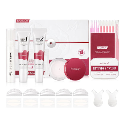 ICONSIGN Vegan Camellia Flower Eyelash Lift Kit 8-12min Quick Gentle Curly No Damage to Eyelashes Brow Care Gift Beauty Sets