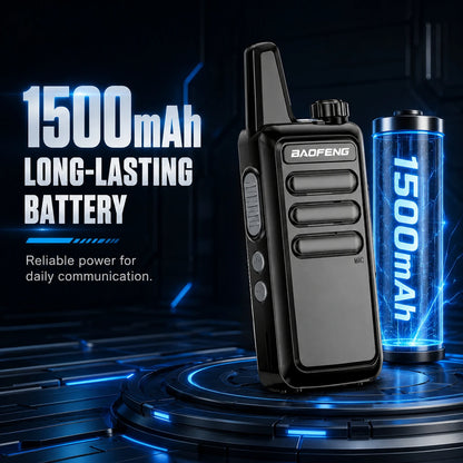 2Pcs Baofeng BF-5R Portable Handheld Walkie Talkie FM Radio VHF/UHF Dual Band 5W Transceiver for Construction Camping