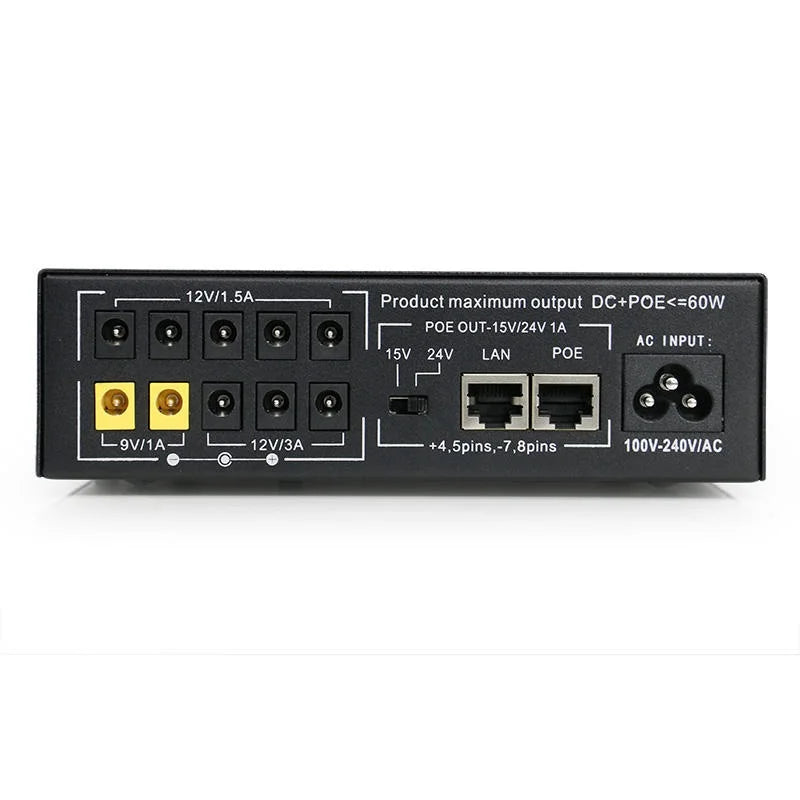 17600mAh Li-ion Battery SKE Mini DC UPS 60W POE UPS Portable Uninterrupted Power Adapter 10*Output DC POE Ports For Wifi Router