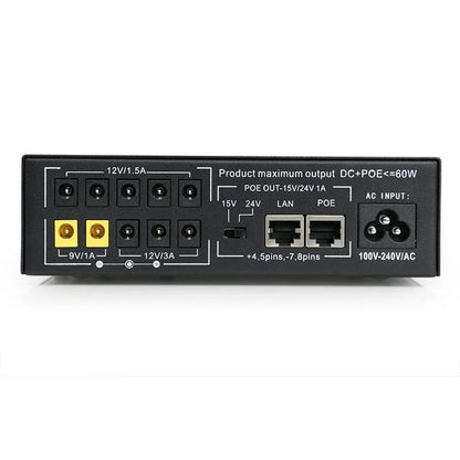 17600mAh Li-ion Battery SKE Mini DC UPS 60W POE UPS Portable Uninterrupted Power Adapter 10*Output DC POE Ports For Wifi Router