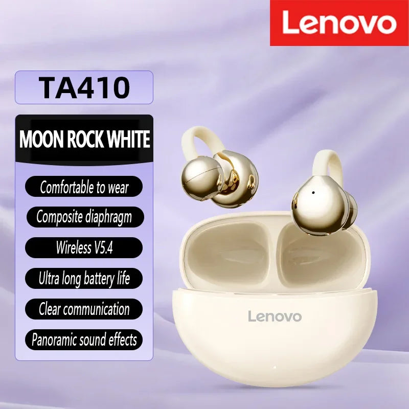 Original Lenovo TA410 Bone Conduction Wireless Earphones OWS 5.4 Bluetooth Headphones Stereo Music Call Noise Cancelling Earbuds