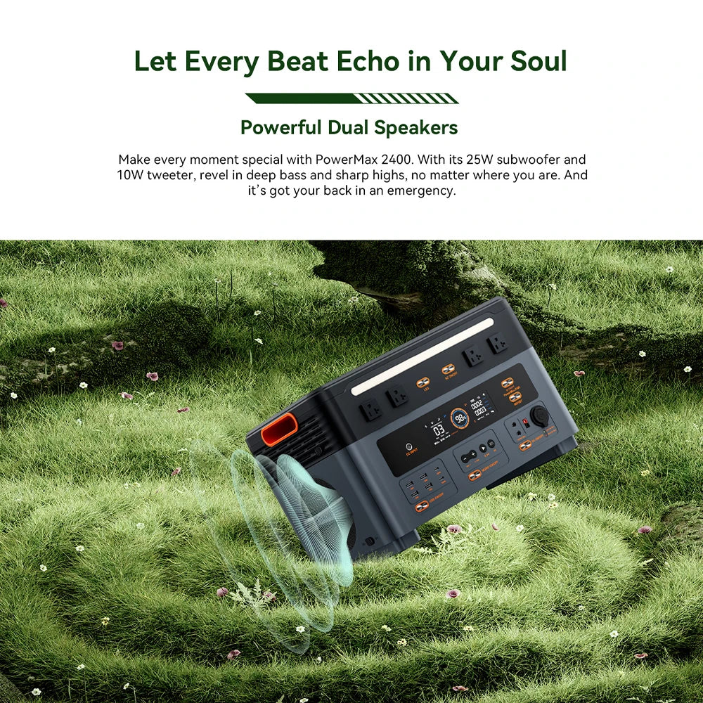 OSCAL Solar Generator 2048Wh LiFePO4 Portable Power Station 2400W 4800W Peak UPS Power Supply App Control Ultra Quiet for Home Emergency Camping RV Travel