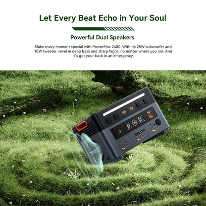 OSCAL Solar Generator 2048Wh LiFePO4 Portable Power Station 2400W 4800W Peak UPS Power Supply App Control Ultra Quiet for Home Emergency Camping RV Travel