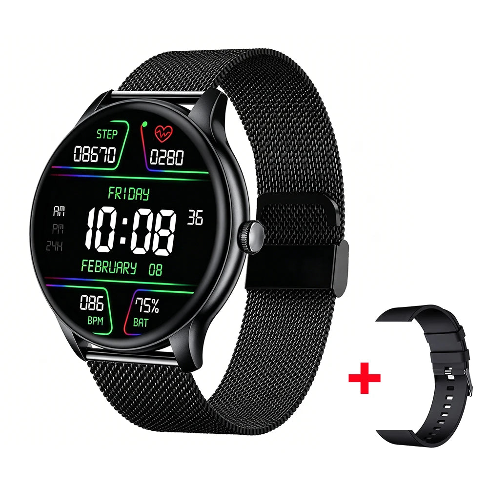 2026 New Smartwatch For Men Android IOS Phone 1.52" Screen Bluetooth Call Blood Oxygen Pressure Monitoring Smart Watch Women